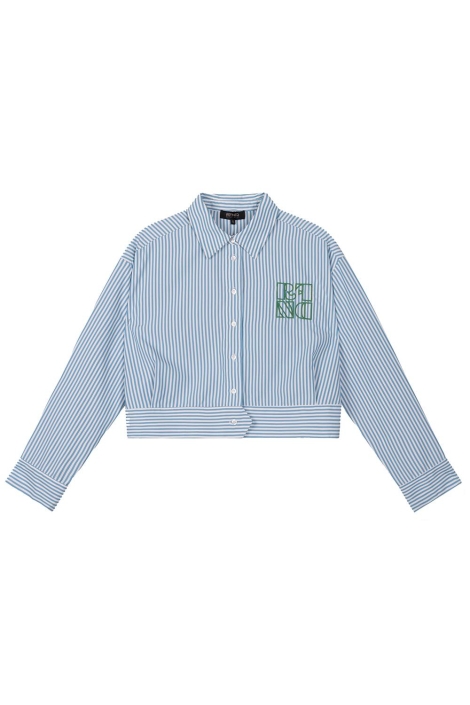 Refined Department woven cropped jacket rosemary